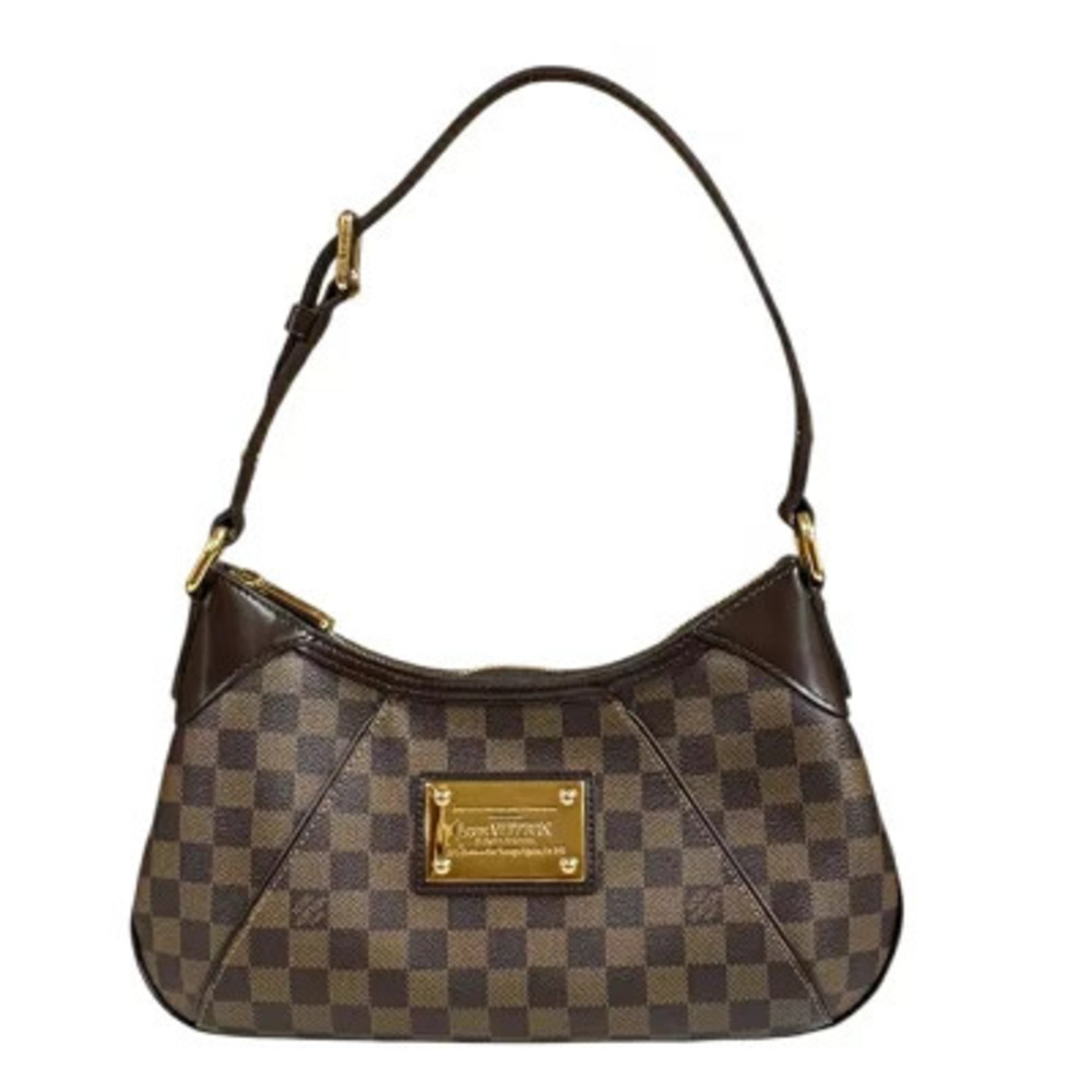 Louis Vuitton Thames Damier Shoulder Bag Canvas Brown